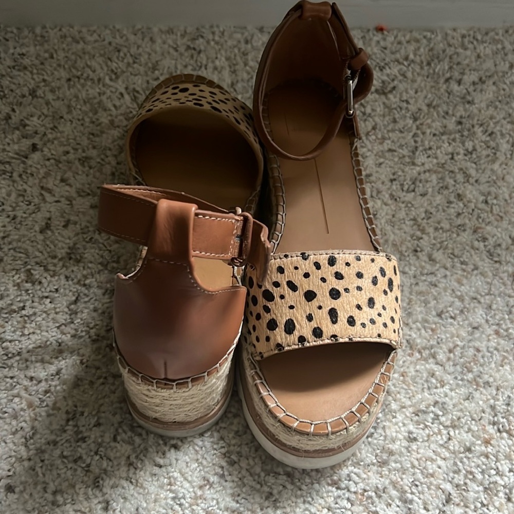Dolce Vita Larita leopard calf hair sandal